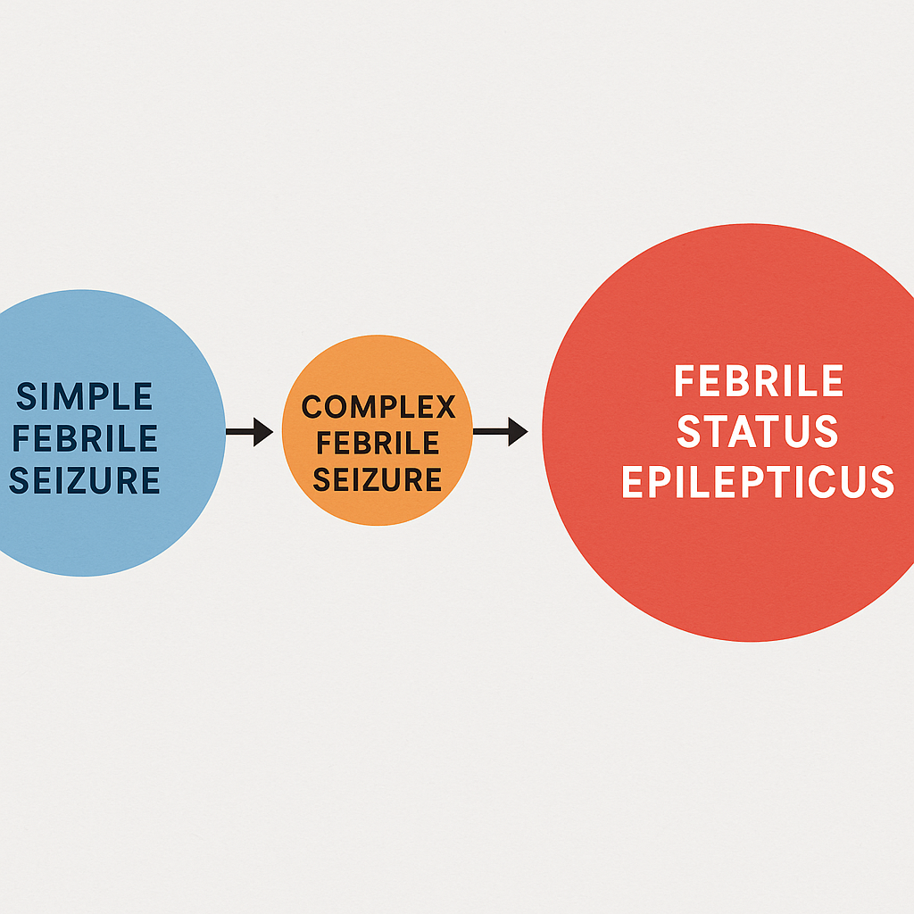 Diagram of types of febrile seizures