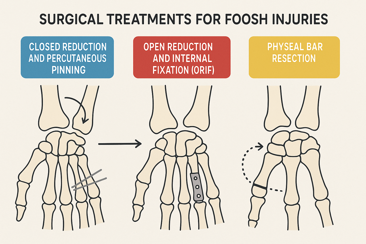 Diagram of Surgical Treatments for FOOSH